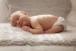 baby sleeping on tummy