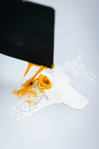 mixing yellow and white ink for letterpress