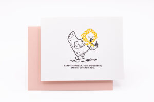 custom stationary created by Chandler and Price letterpress