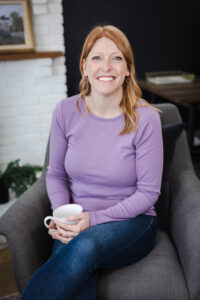 female business owner having coffee