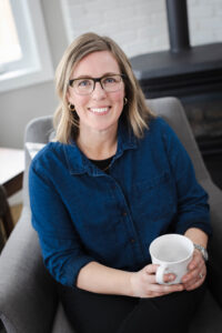 female business owner having coffee