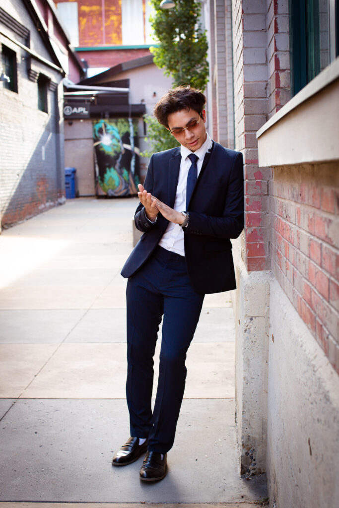 high school graduate looking cool