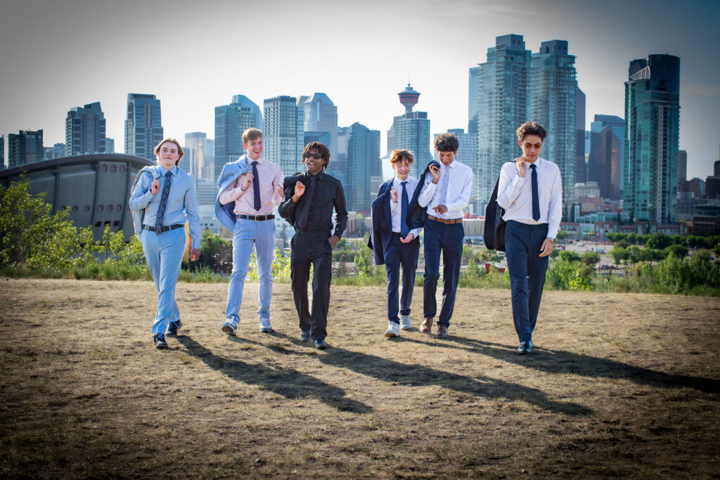 high school boys brat pack graduation photos