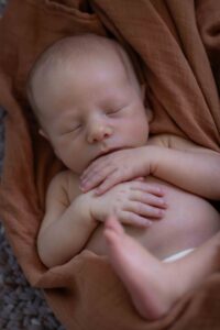 at home newborn photography session Calgary
