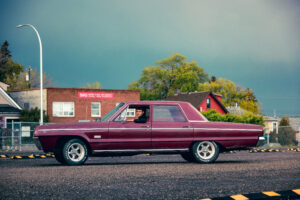 Calgary high school grad photo session vintage car