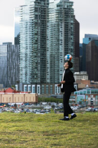 Calgary high school grad photo session Scottsman Hill