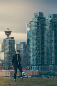 Calgary high school grad photo session soccer