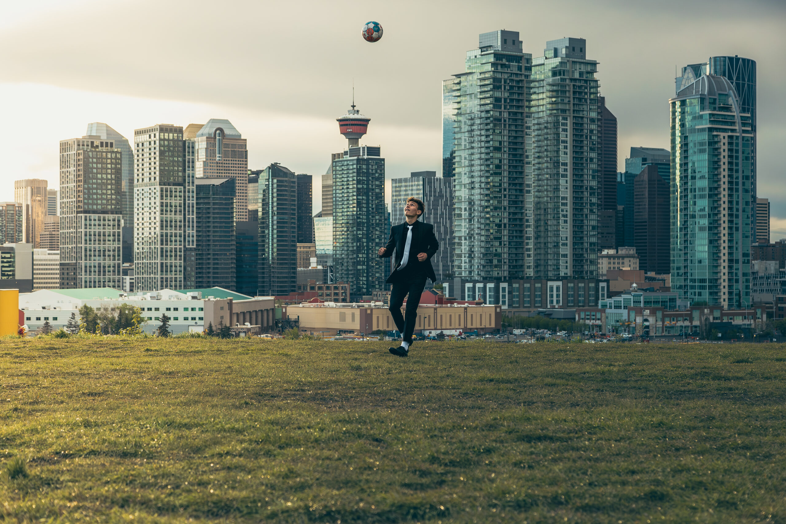 Calgary high school grad photo session soccer