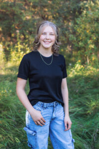 young female teenager woman in Griffith woods portrait calgary family photographer