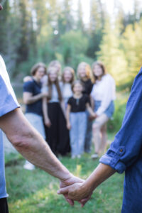 family photograph in Griffith Woods Park Calgary Alberta