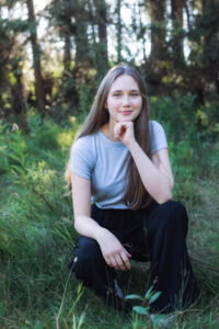 young girl in Griffith woods portrait calgary family photographer