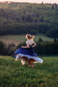 calgary high school grad twirling in grad dress